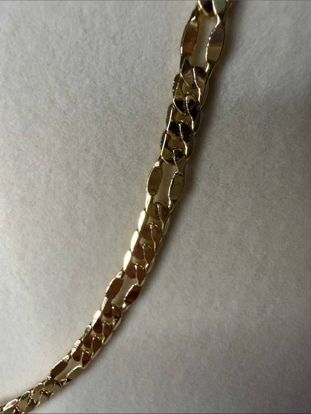 18k Triple Gold Plated Figaro Style Chain Necklace